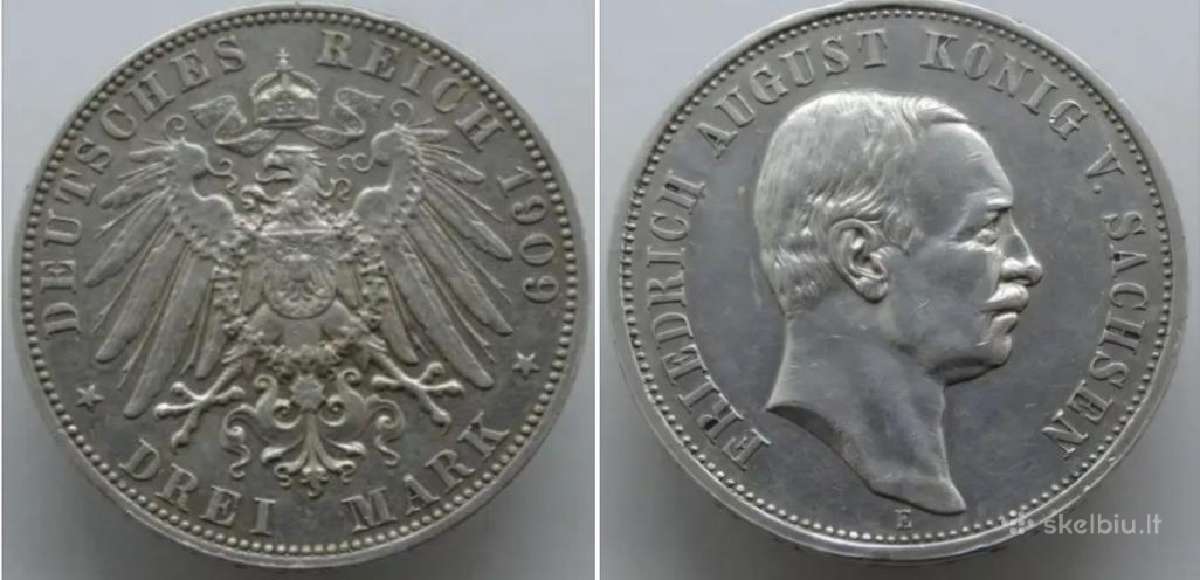 3 markes 1909m. Sidabras 900