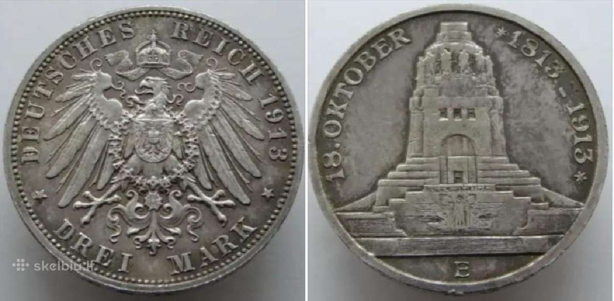 3 markes 1913m. Sidabras 900