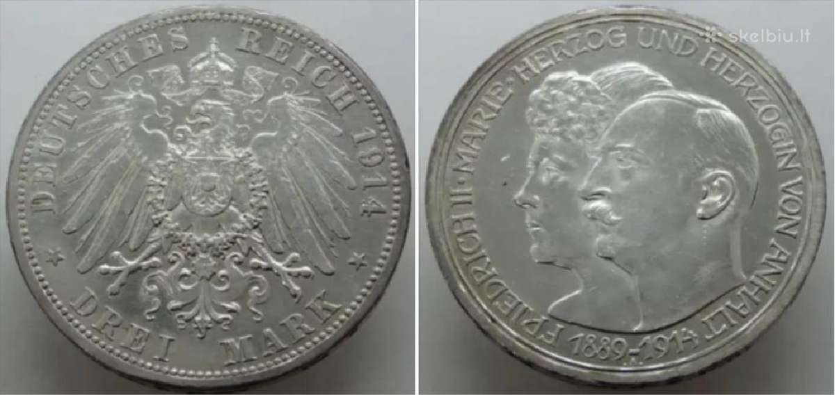 3 markes 1914m. Sidabras 900