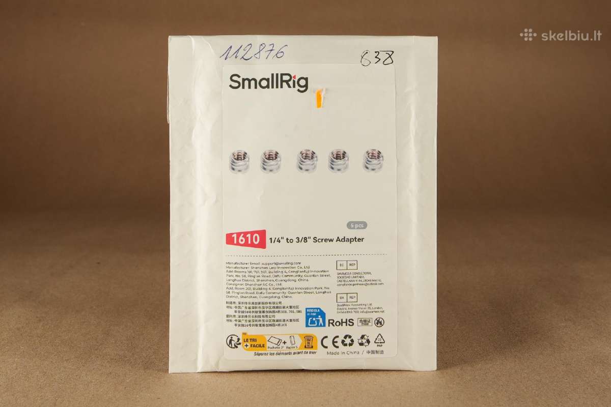 Smallrig 1610 1/4 į 3/8 varžto adapteris