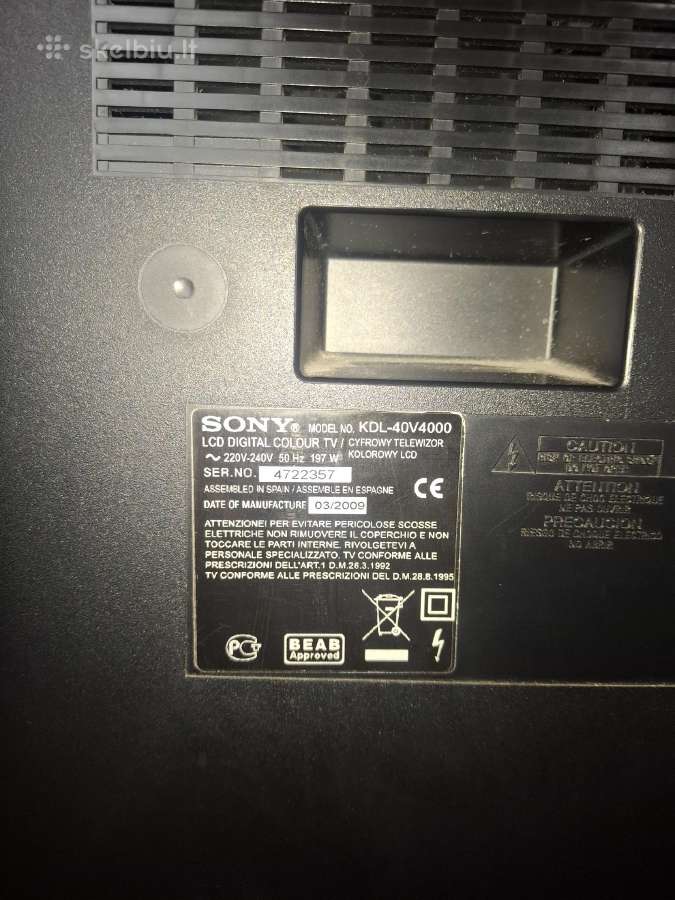 Sony Bravia LCD televizorius - nuotraukos Nr. 2
