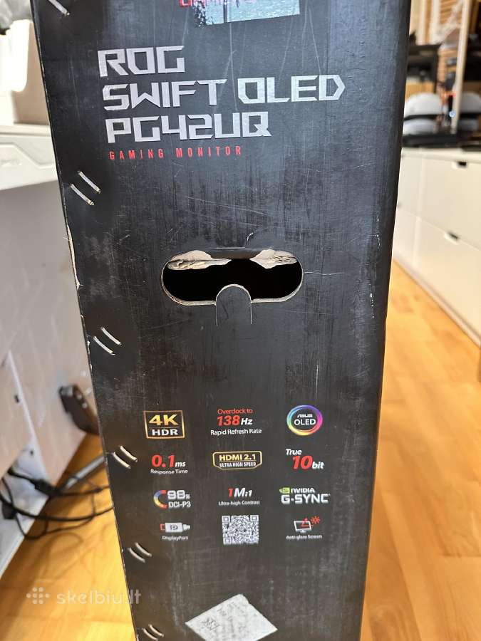 Asus Rog Swift Oled 4k 41.5 col. Pg42uq - nuotraukos Nr. 20