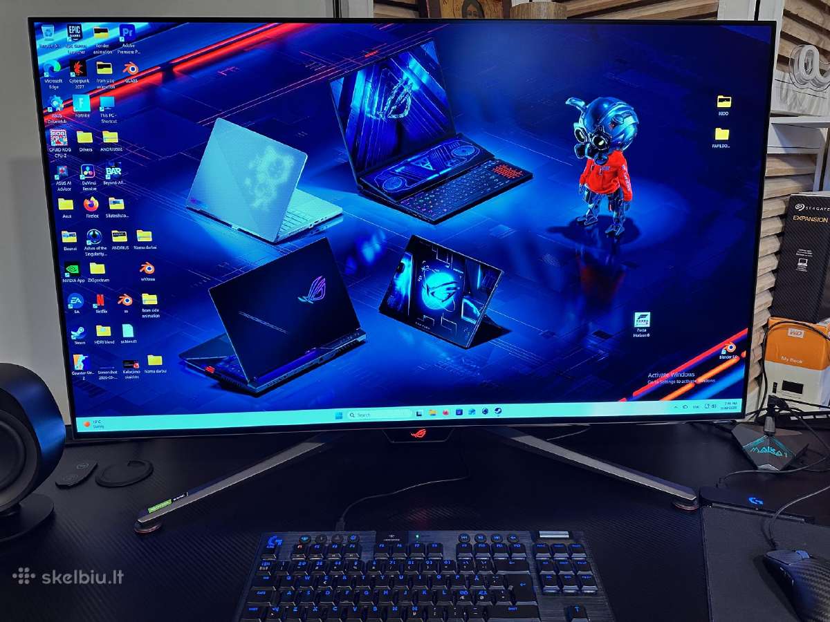 Asus Rog Swift Oled 4k 41.5 col. Pg42uq - nuotraukos Nr. 7