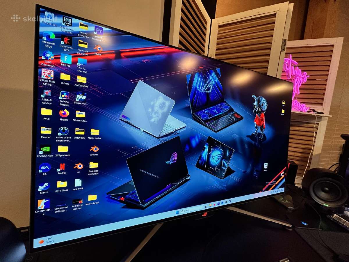 Asus Rog Swift Oled 4k 41.5 col. Pg42uq - nuotraukos Nr. 8
