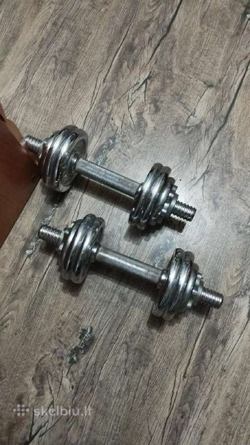 Hromuoti hanteliai 2x8