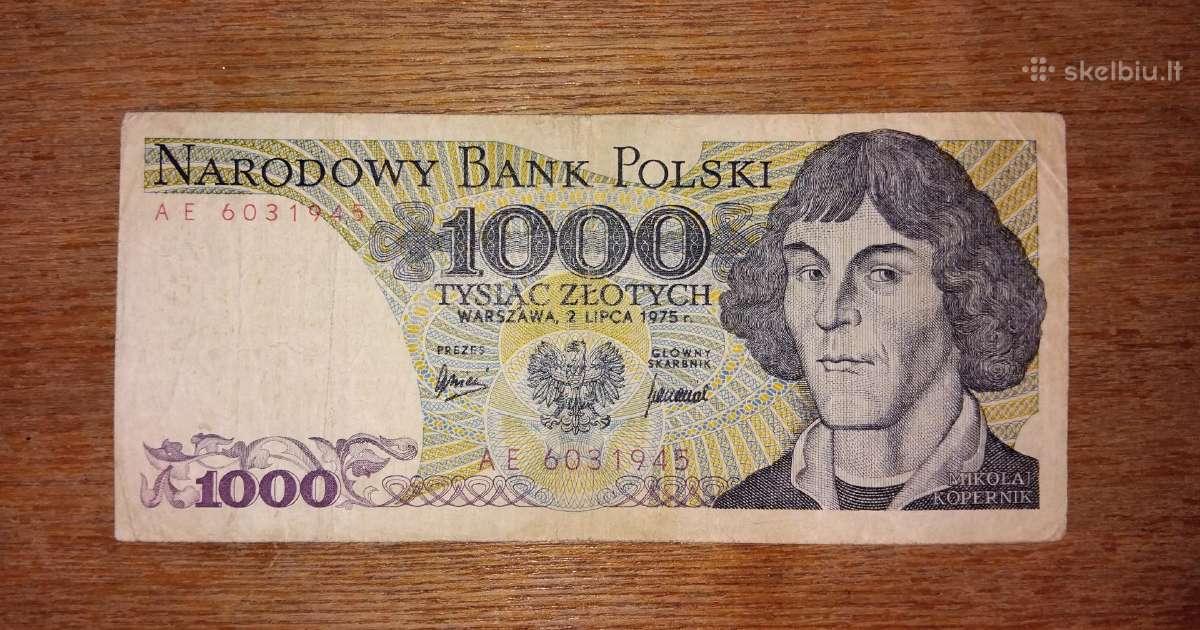 Lenkijos 1000 zlotų banknotas