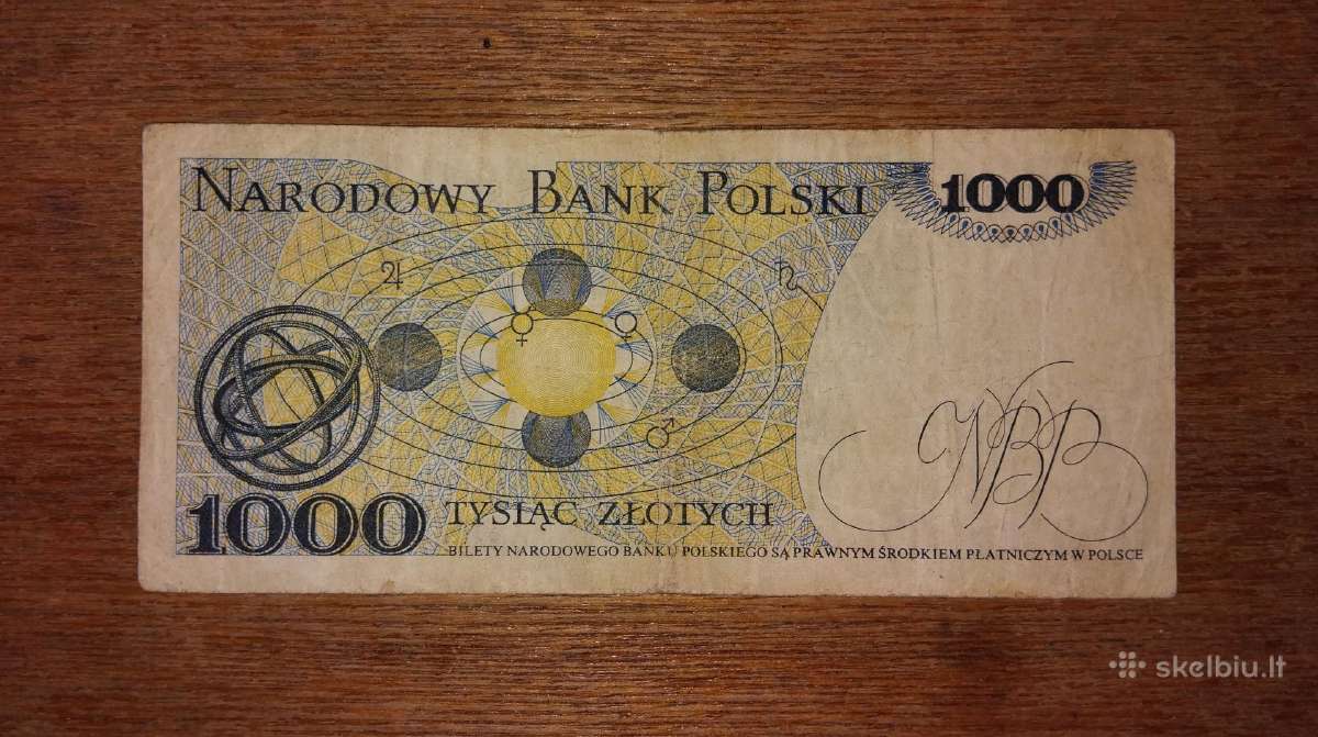 Lenkijos 1000 zlotų banknotas - nuotraukos Nr. 2