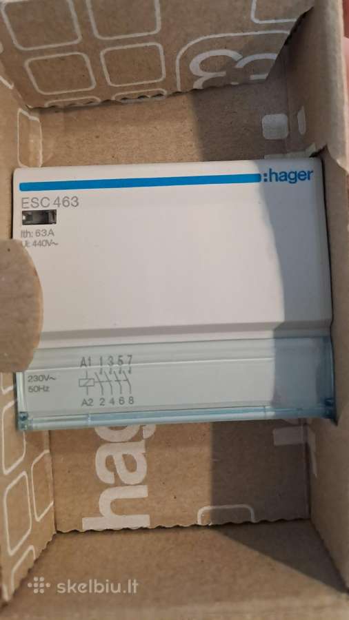 Hager Esc463 kontaktorius 63a 230v