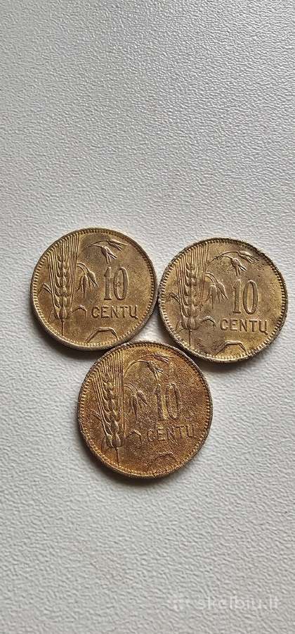 10 centų trys vnt