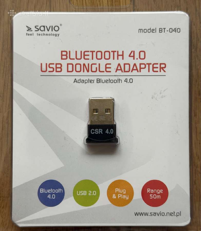 Savio Adapteris Bt-040 Bluetooth (Savio Bt-04)