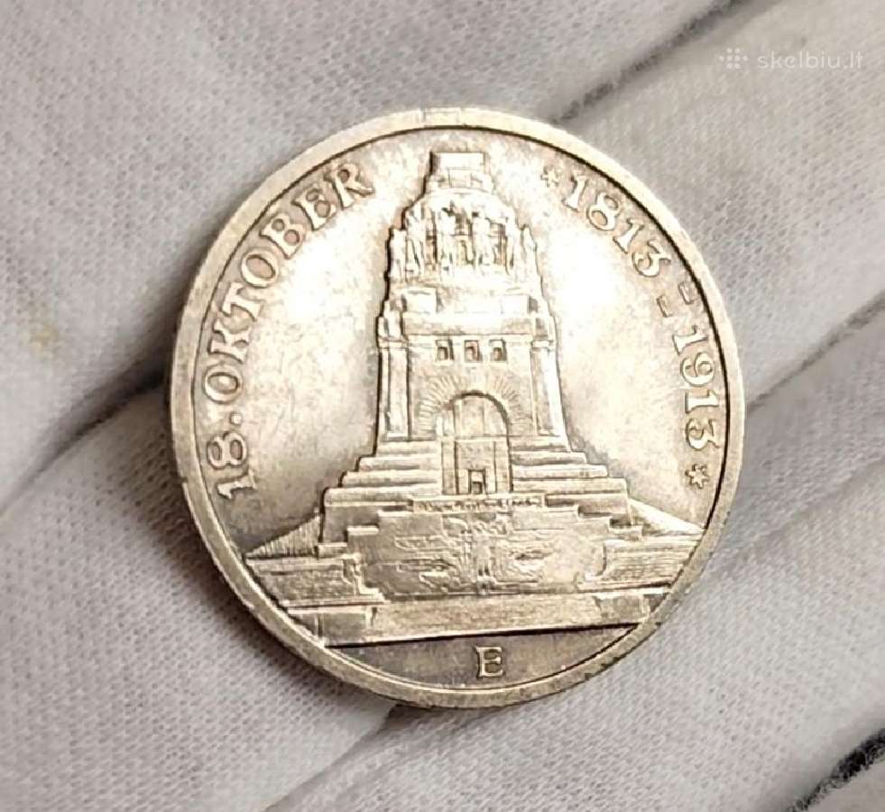 Vokietija. 3 markės. Unc. Sidabras '900. - nuotraukos Nr. 4