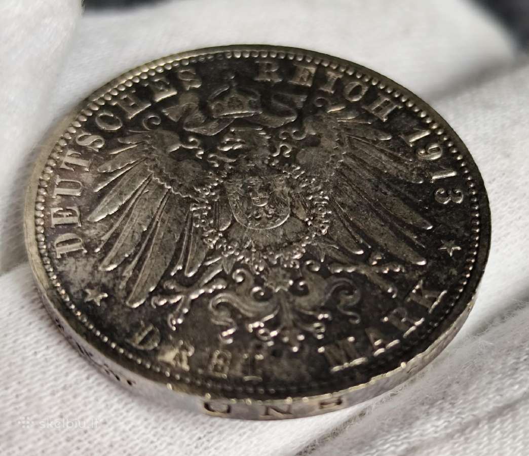 Vokietija. 3 markės. Unc. Sidabras '900. - nuotraukos Nr. 8