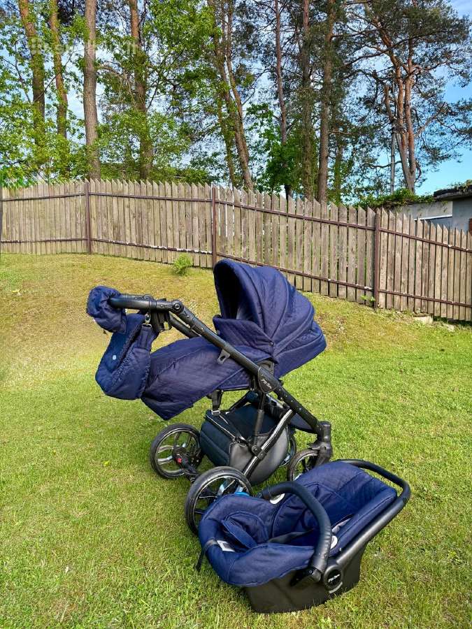 Išskirtinis 3in1 vežimėlis Ptit Chou Trento Navy - nuotraukos Nr. 8