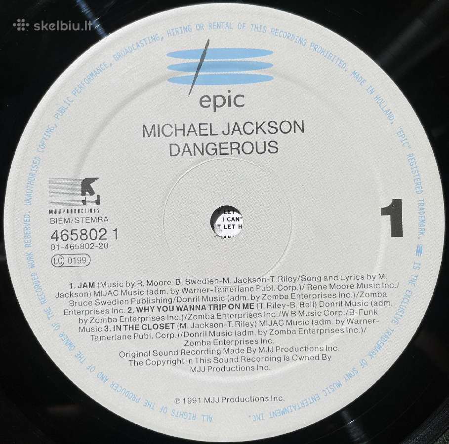 Michael Jackson - Dangerous ' 1991 2 Lp - nuotraukos Nr. 5