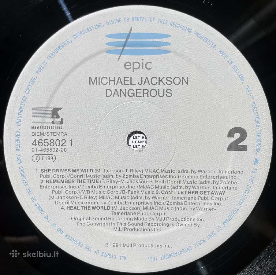 Michael Jackson - Dangerous ' 1991 2 Lp - nuotraukos Nr. 6