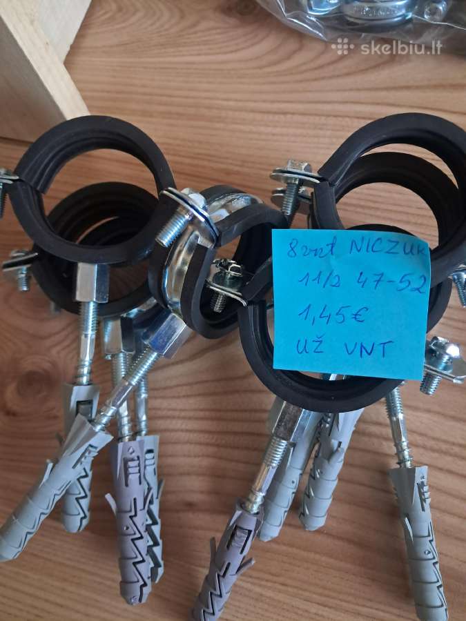 Vamzdžių laikikliai ir vidaus nuotekų alkūnės