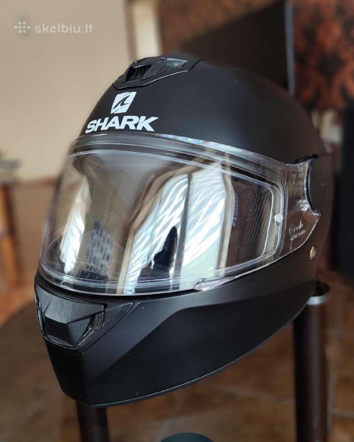 Shark D-skwal Juodas Matinis šalmas S dydis - nuotraukos Nr. 2