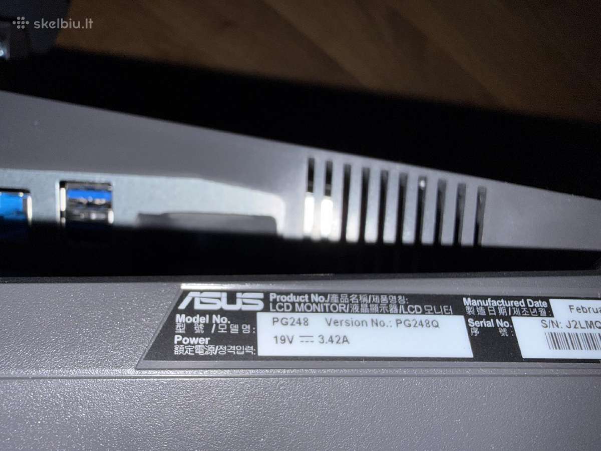 Asus Rog Pg248q esport monitorius - nuotraukos Nr. 3