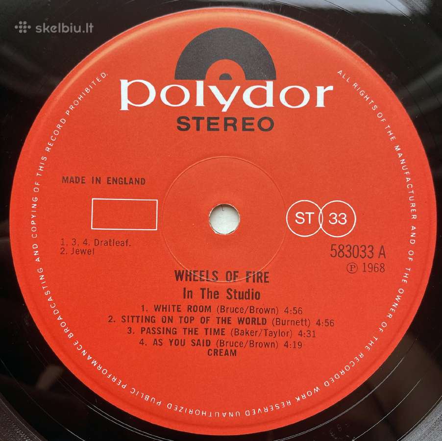 Cream - Wheels of Fire - In the Studio ' 1968 - nuotraukos Nr. 4