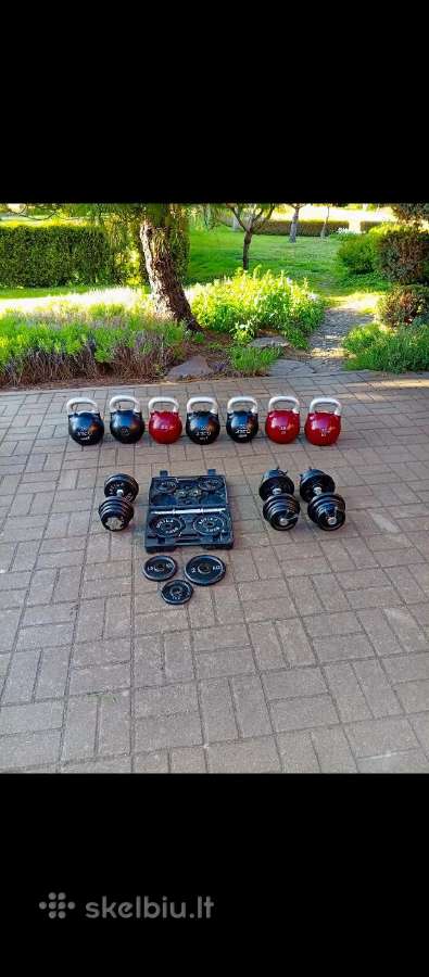32-26-20-16 kg.geros girės/hanteliai metaliniai