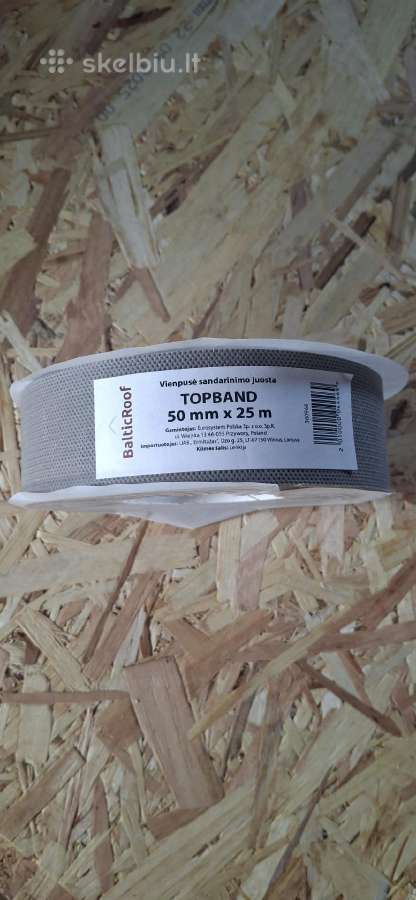 Vienpusė sandarinimo juosta 50mmx25mm. 5vnt po 14€