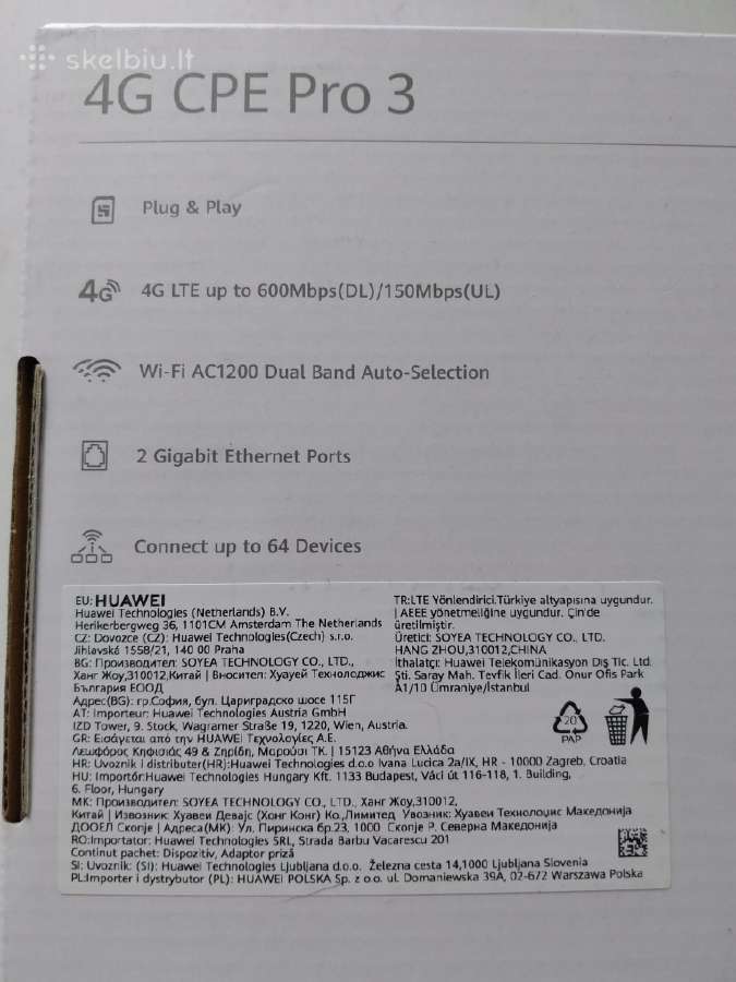 Huawei 4G Cpe Pro 3 Lte maršrutizatorius - nuotraukos Nr. 6