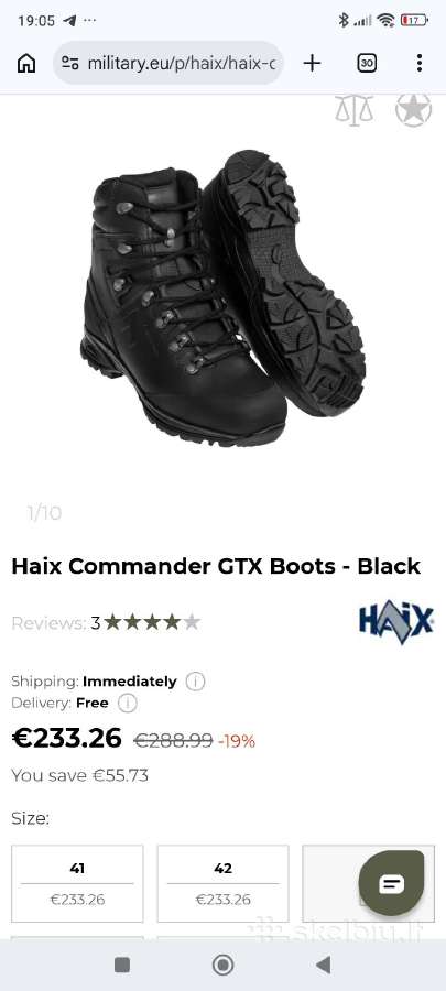 Haix Commander Gtx taktiniai batai 45 dydžio - nuotraukos Nr. 15