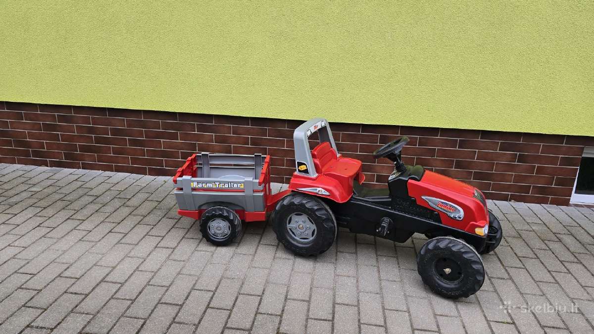 Minamas traktorius Rolly Toys su priekaba