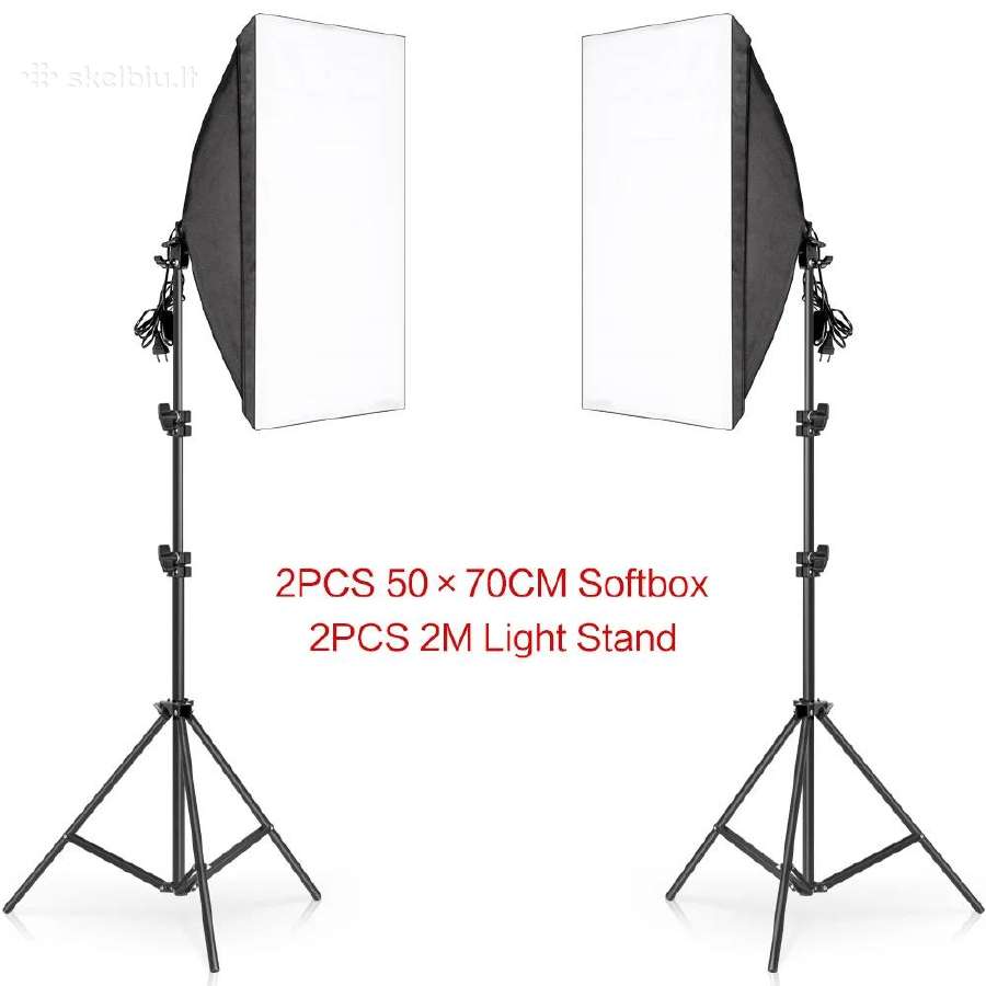 Softbox apšvietimas fotografijai ir video 2 vnt