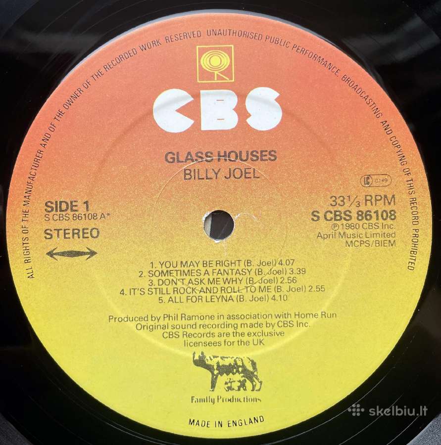 Billy Joel - Glass Houses ' 1980 - nuotraukos Nr. 5