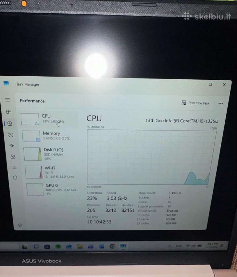 Asus Vivobook X1504 15.6/i5 Cpu/16gb RAM/512gb SSD - nuotraukos Nr. 5