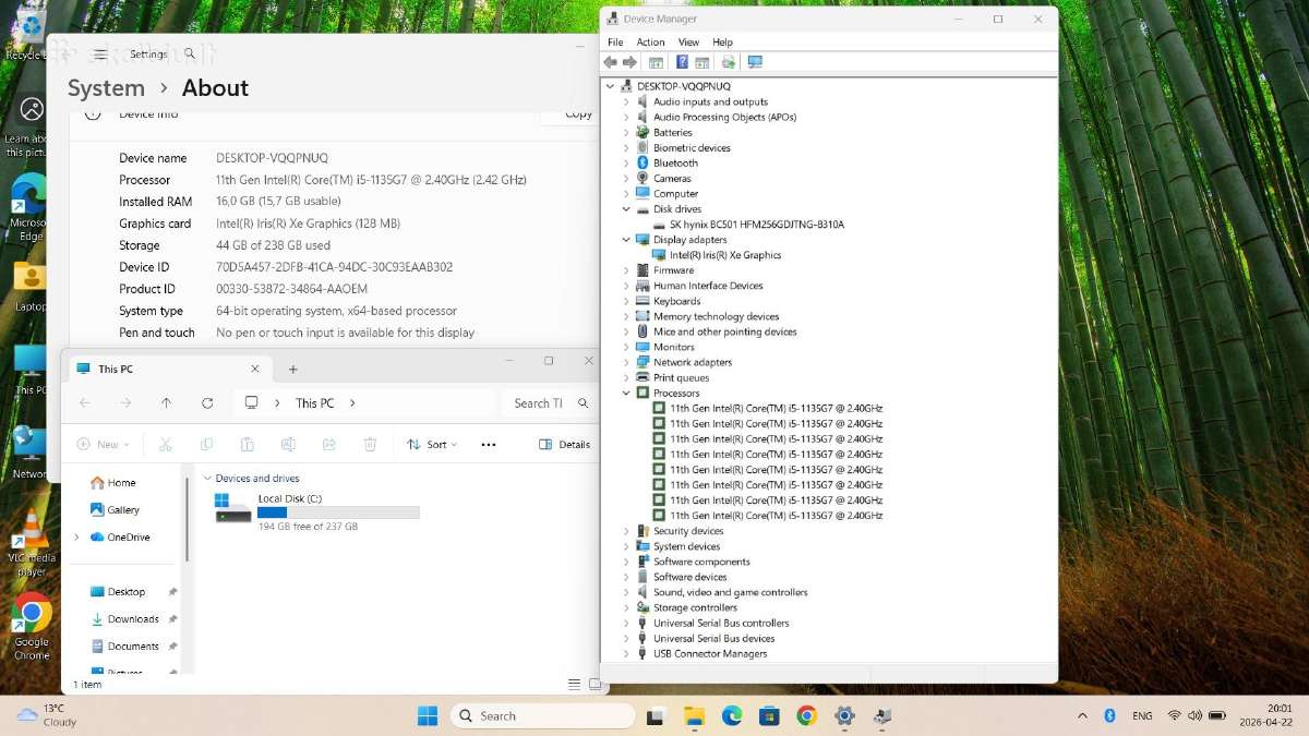 Lenovo Thinkpad T14 i5 16gb iris xe - nuotraukos Nr. 11