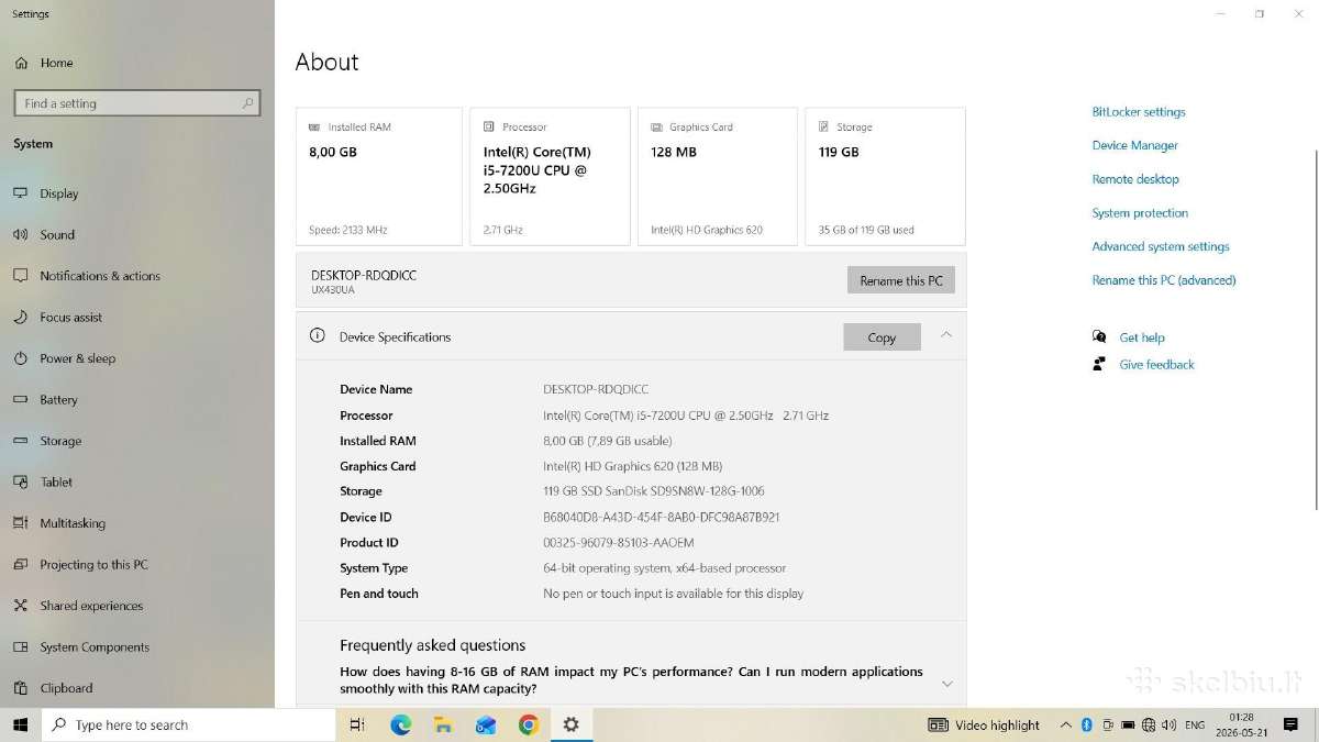 Asus Zenbook Ux430 - nuotraukos Nr. 5