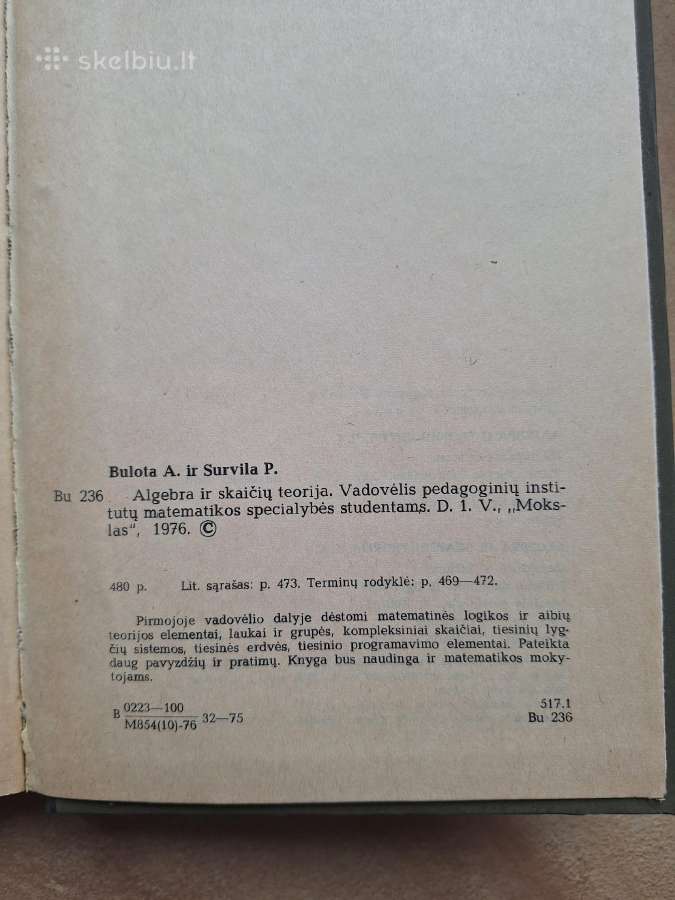 Algebra ir skaičių teorija 1D. - nuotraukos Nr. 3