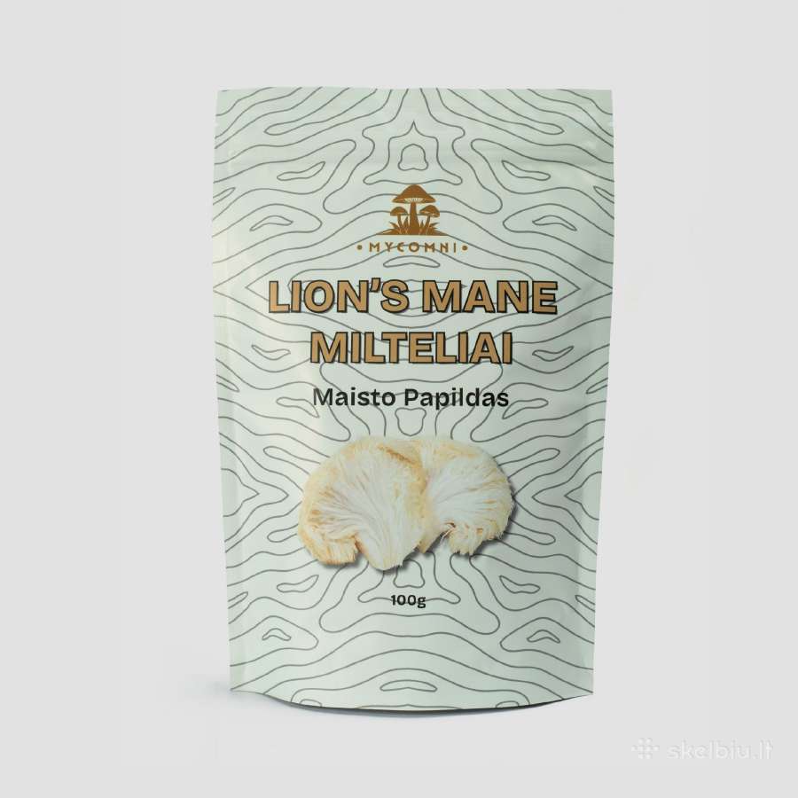 Grybų Milteliai, Lions Mane, Reishi, Čaga ir Kiti