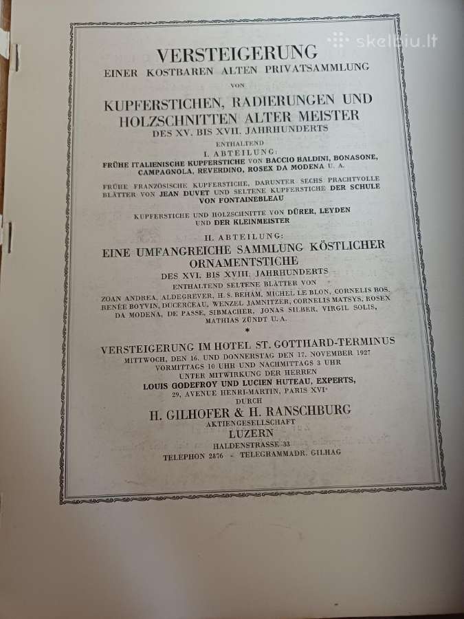 Parduodu kataloga meno ,1927m(šveicarija) - nuotraukos Nr. 33