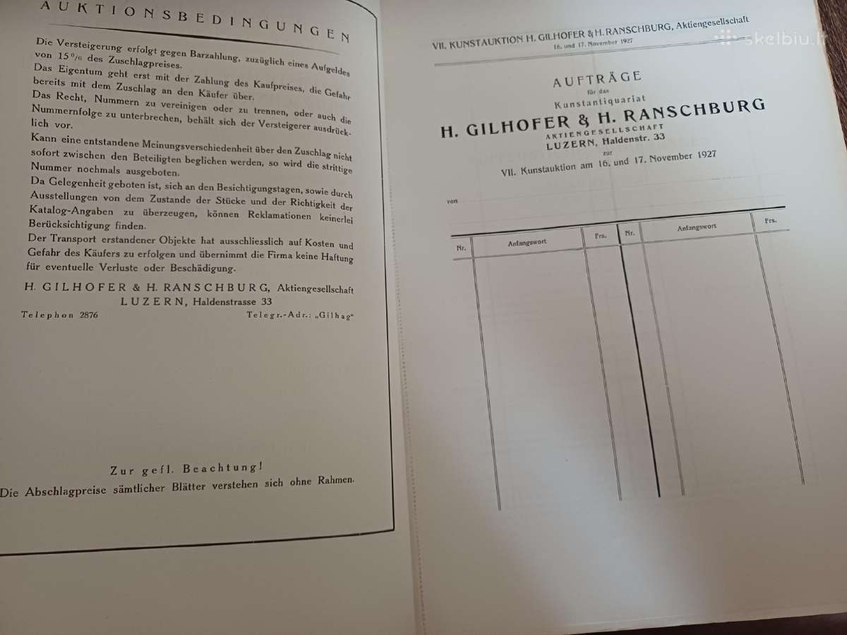 Parduodu kataloga meno ,1927m(šveicarija) - nuotraukos Nr. 34