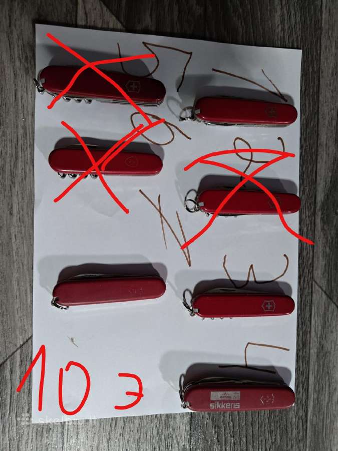 Šveicariški naudoti daugiafunkciniai peiliukai