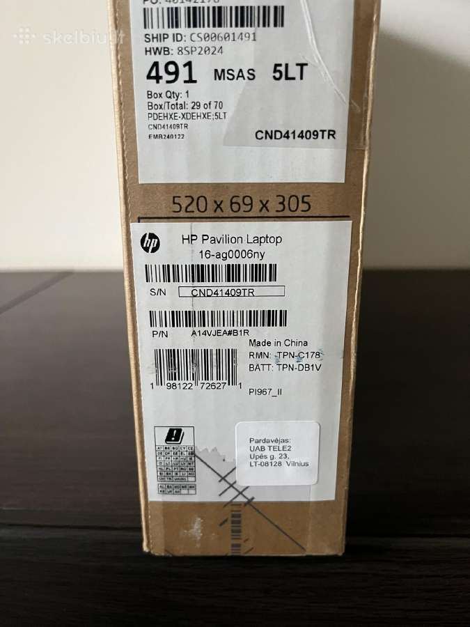Laptop , nešiojamas kompiuteris Hp Pavilion 16 - nuotraukos Nr. 16