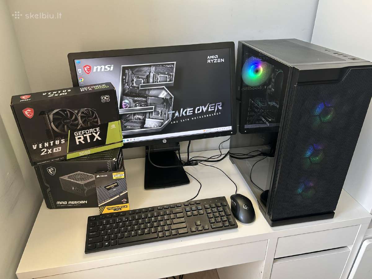 Rtx 3050 Ryzen 5 3600 Gaming Pc Setupas