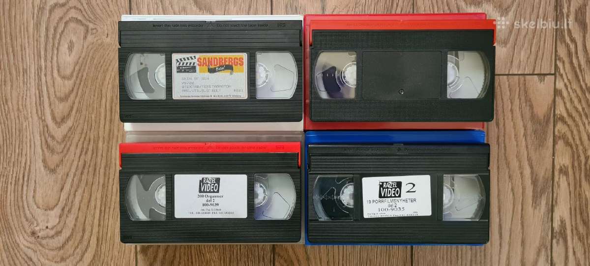 Vhs kasetės su filmais suaugusiems
