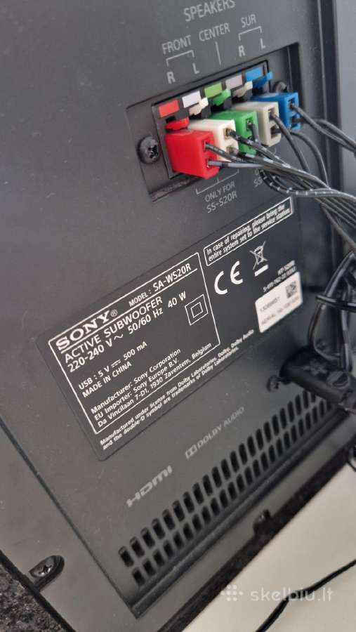 Namų kinas sony sa ws20r 5.1 sistema - nuotraukos Nr. 4