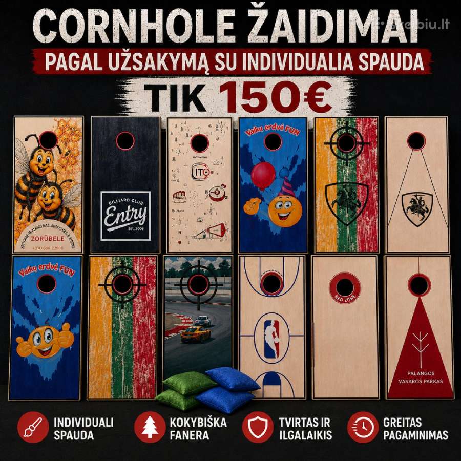 Cornhole Žaidimas su Jūsų pasirinkta spauda