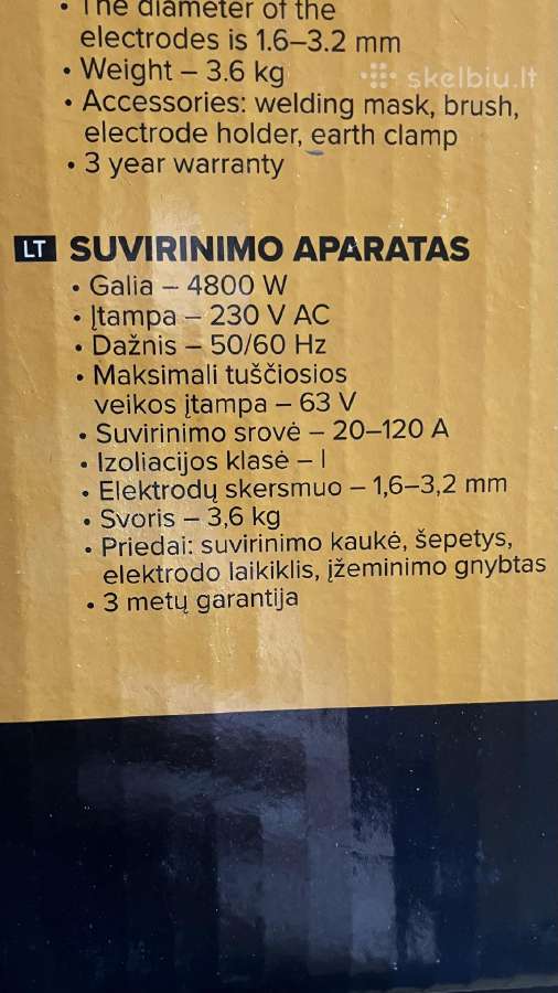 Elektrodų suvirinimo aparatas - nuotraukos Nr. 2