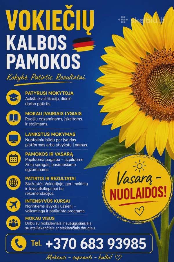 Vokiečių kalbos mokytoja korepetitorė