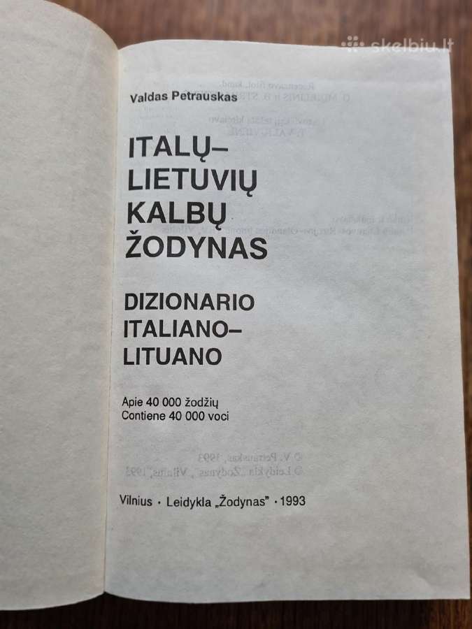 Italų - lietuvių kalbų žodynas (Valdas Petrauskas) - nuotraukos Nr. 3