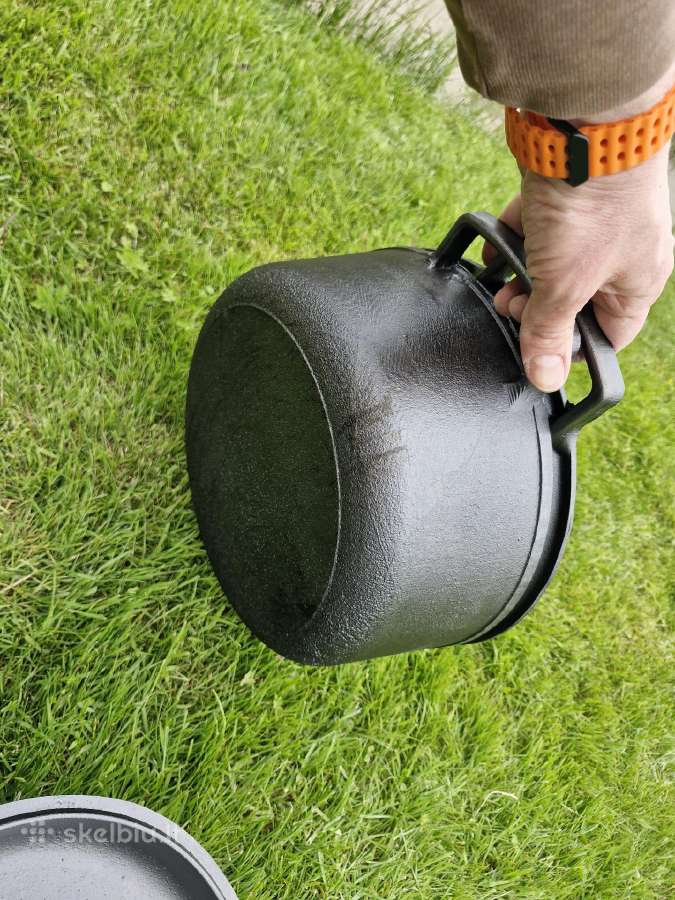 Ketaus puodas su ketaus dangčiu 4,0 , 6,0 litrų - nuotraukos Nr. 12