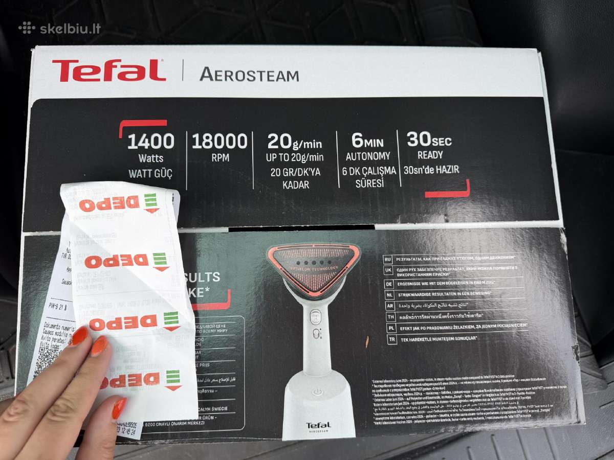 Naujas Tefal Aerostream garintuvas drabužiu