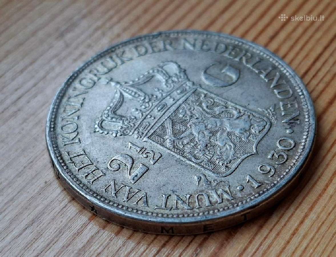 Nyderlandai 1930 2,5 guldeno (sidabras) - nuotraukos Nr. 2