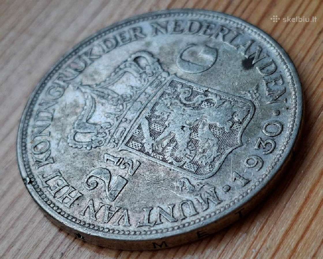 Nyderlandai 1930 2,5 guldeno (sidabras) - nuotraukos Nr. 2